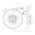 Auto radiator fan for VW POLO DERBY SKODA